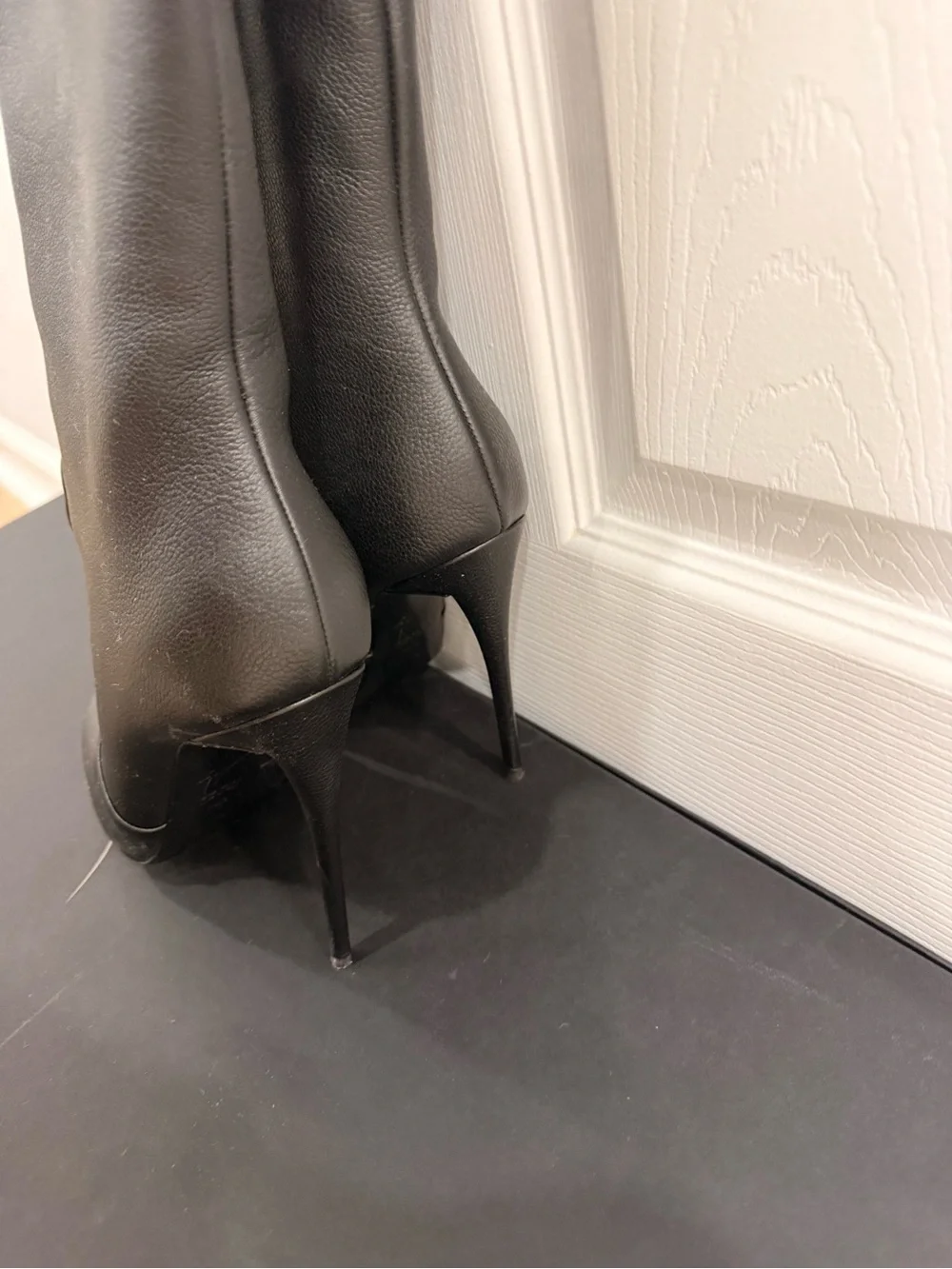 Giuseppe Zanotti Olinda Kiry Black Over-the-Knee Pointed-Toe Stiletto Boots